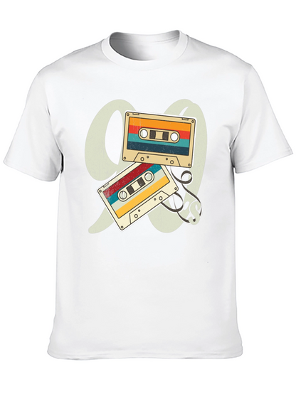 Camiseta Negra Retro Cassette Años 90