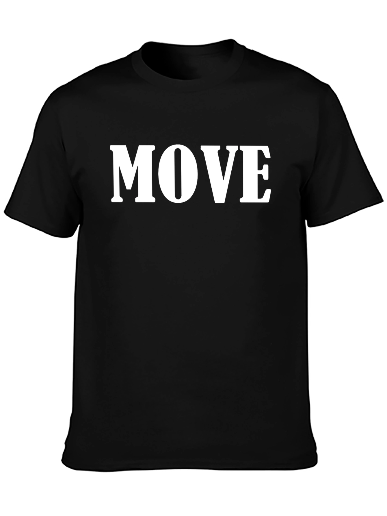 Camiseta Negra con Texto MOVE