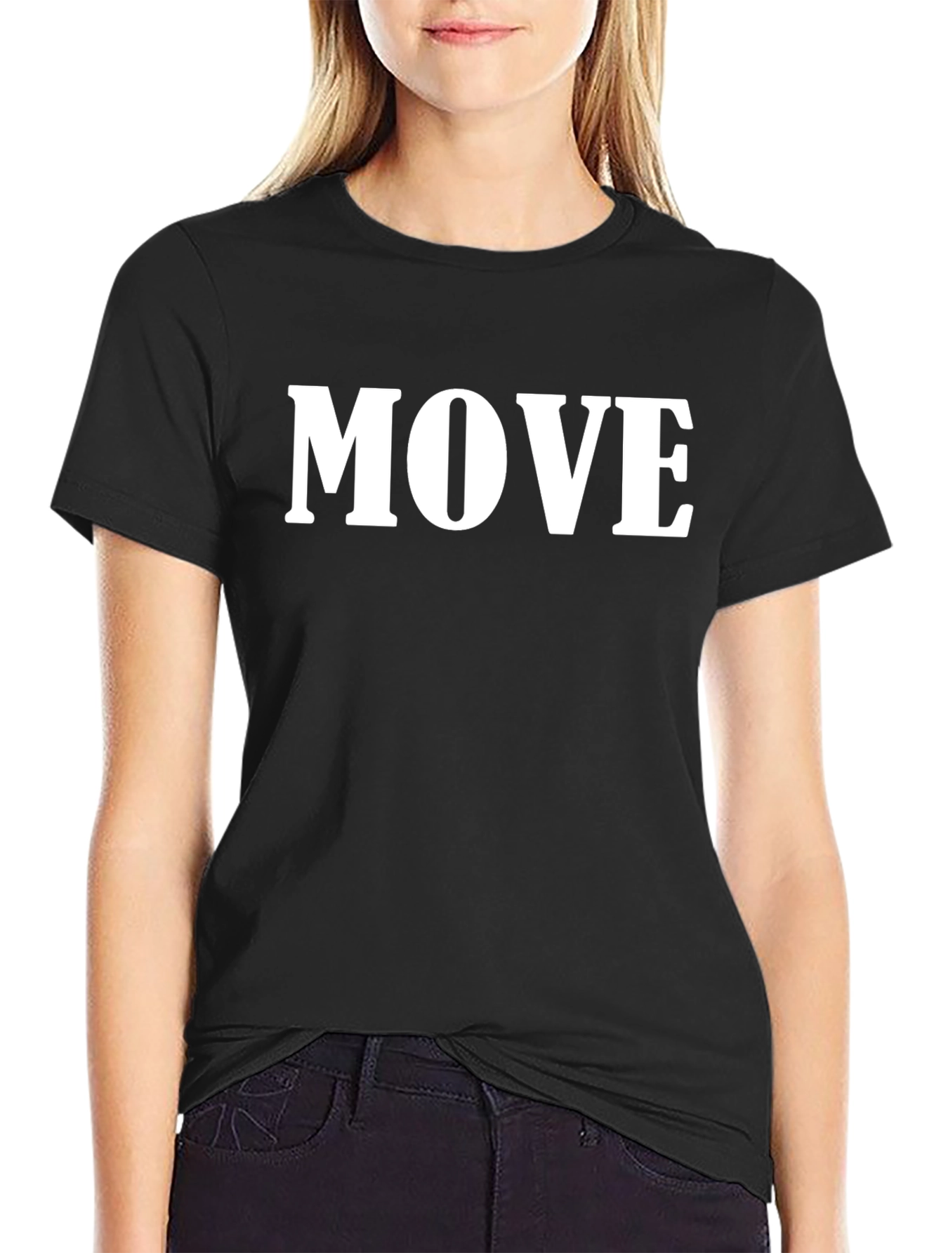 Camiseta Negra con Texto MOVE