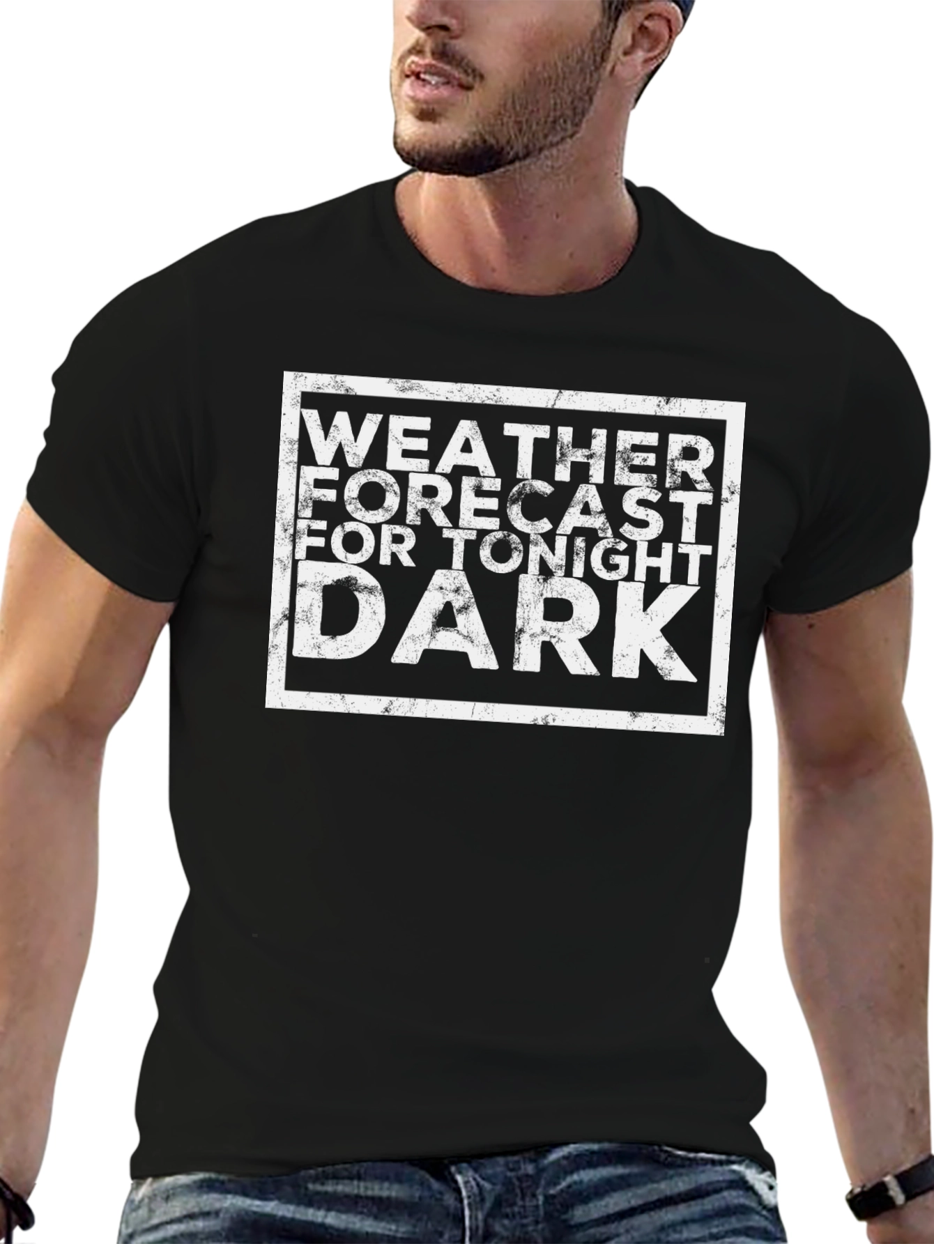 Camiseta Negra Pronóstico del Tiempo Oscuro