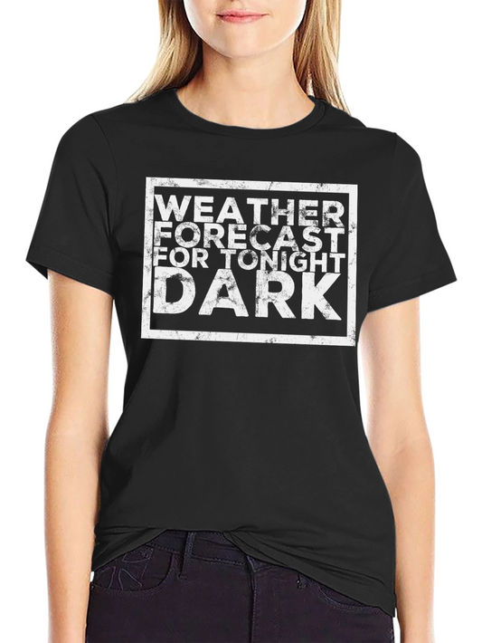 Camiseta Negra Pronóstico del Tiempo Oscuro