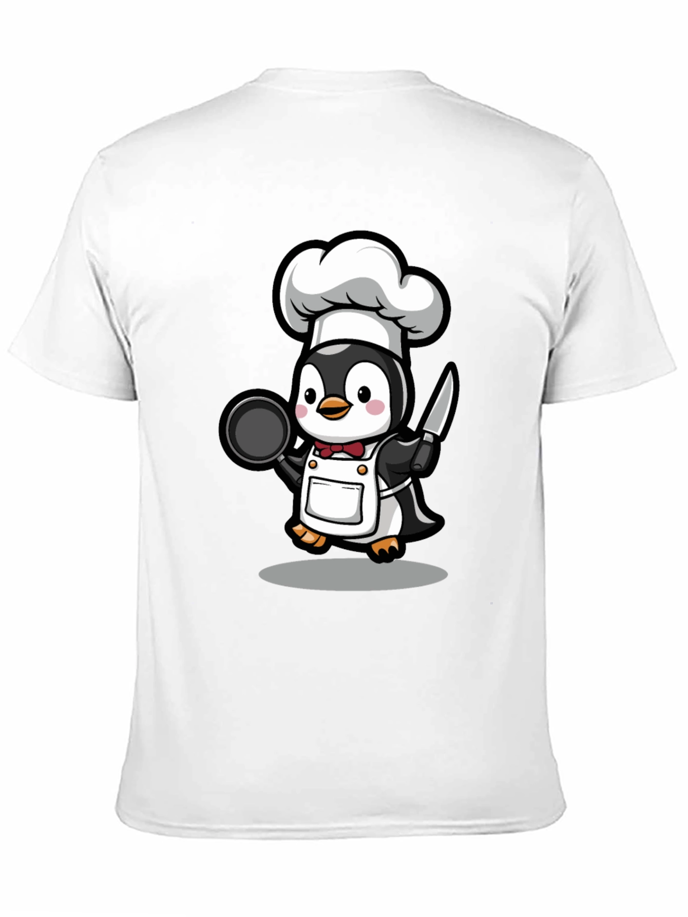 Camiseta Negra con Chef Pingüino