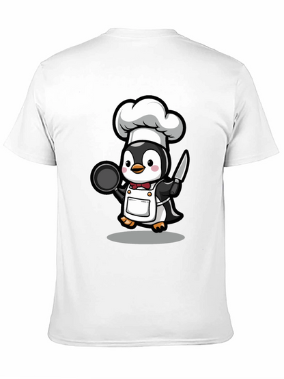 Camiseta Negra con Chef Pingüino