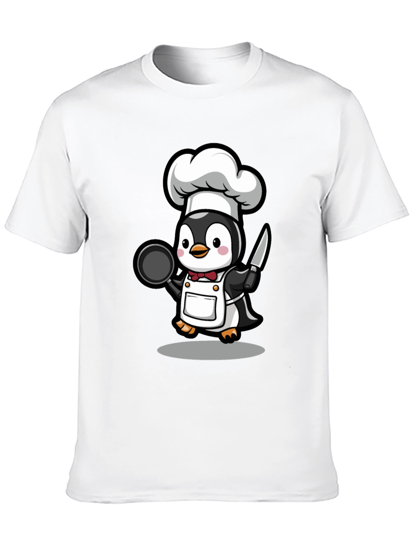 Camiseta Negra con Chef Pingüino