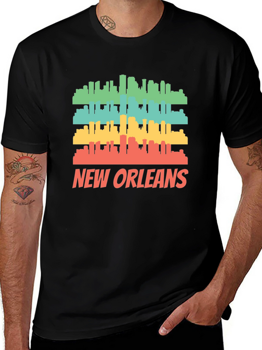 Camiseta Hombre New Orleans Skyline Vintage