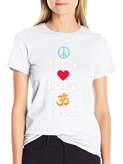 Camiseta Hombre Negra Paz Amor y Yoga