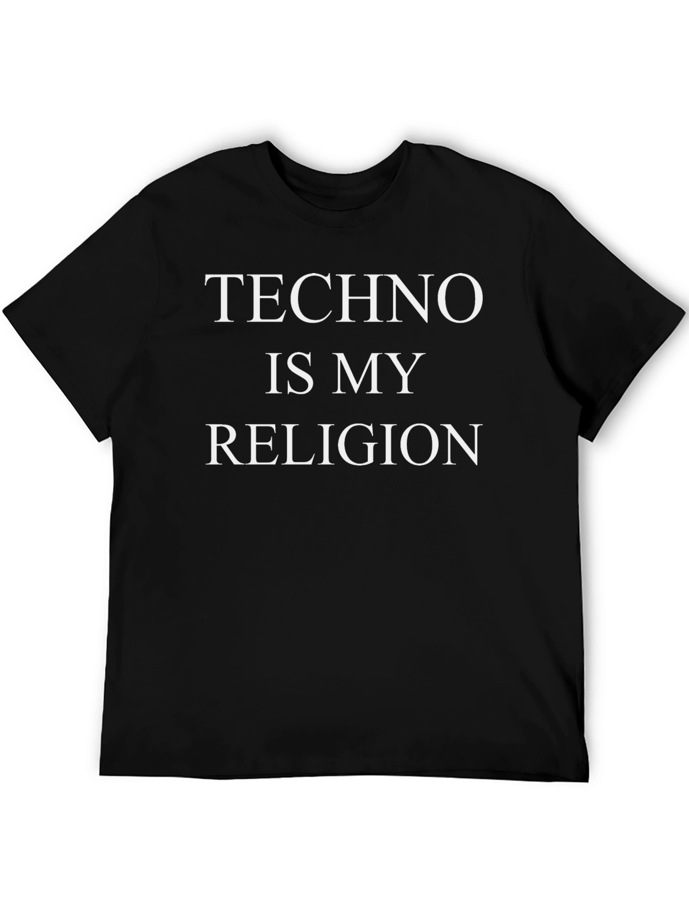 Camiseta Negra Techno Is My Religion
