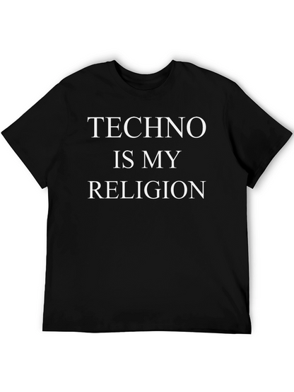 Camiseta Negra Techno Is My Religion