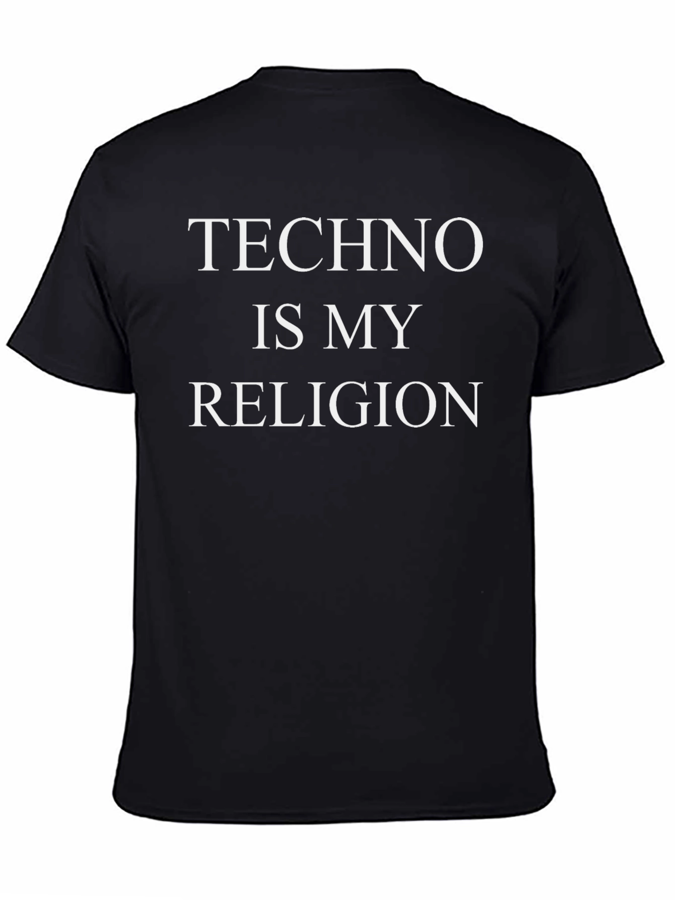Camiseta Negra Techno Is My Religion