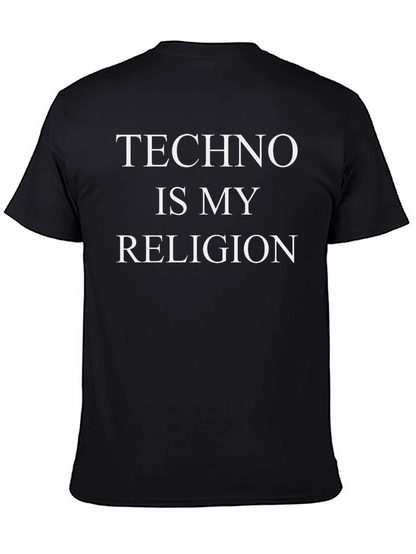 Camiseta Negra Techno Is My Religion