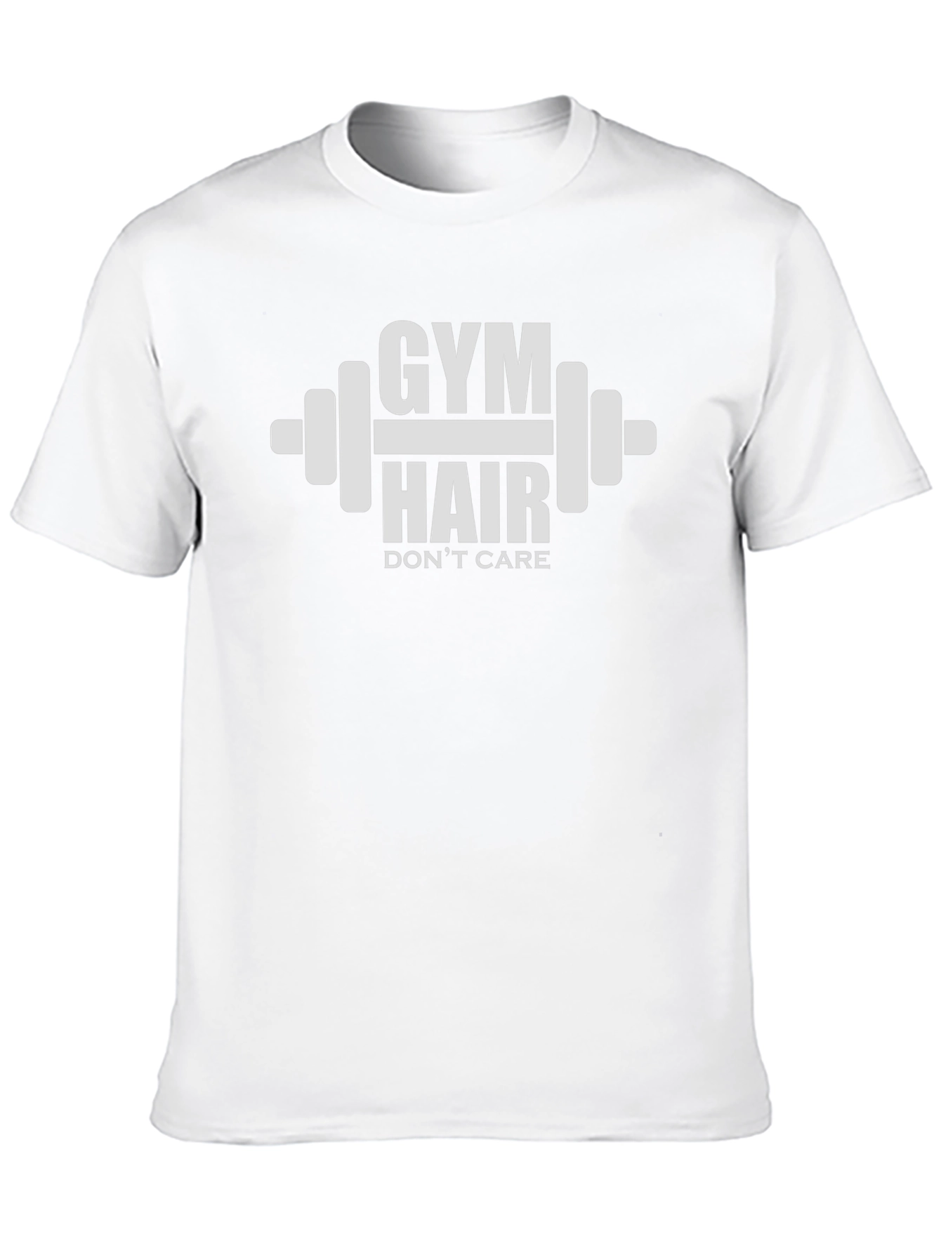 Camiseta Gym Hair Dont Care Negra Algodón