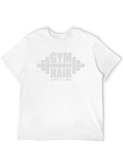 Camiseta Gym Hair Dont Care Negra Algodón