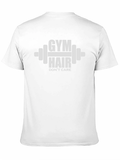 Camiseta Gym Hair Dont Care Negra Algodón