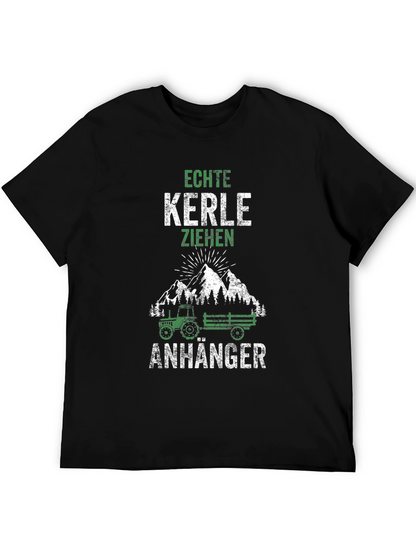 Camiseta Negra: Echte Kerle Ziehen Anhänger