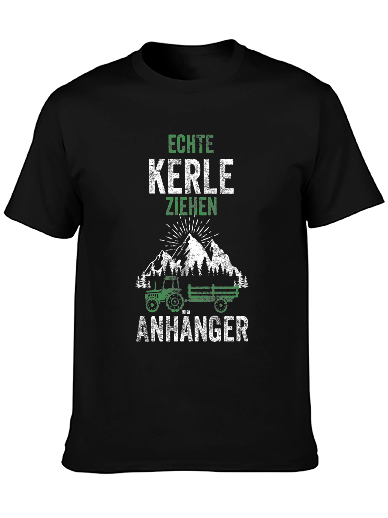 Camiseta Negra: Echte Kerle Ziehen Anhänger
