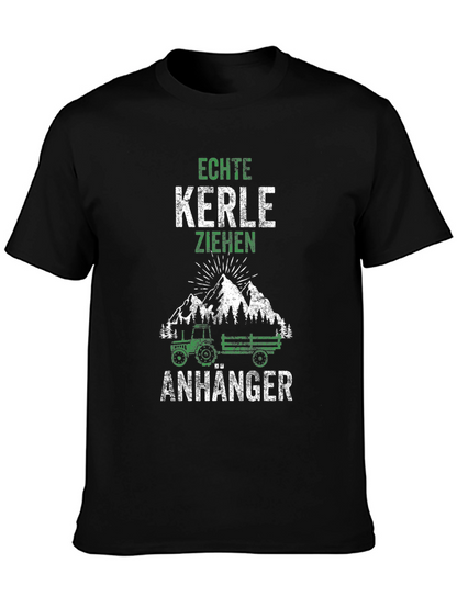 Camiseta Negra: Echte Kerle Ziehen Anhänger
