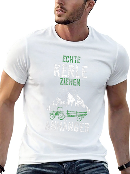 Camiseta Negra: Echte Kerle Ziehen Anhänger