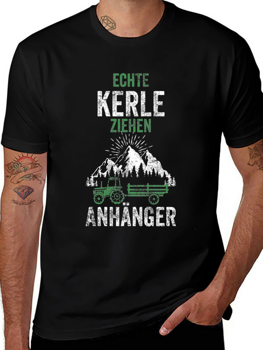 Camiseta Negra: Echte Kerle Ziehen Anhänger