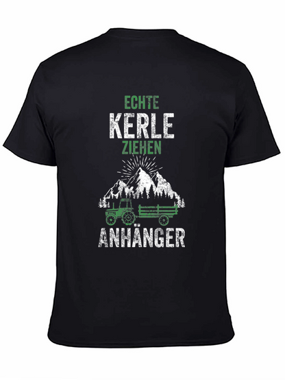 Camiseta Negra: Echte Kerle Ziehen Anhänger