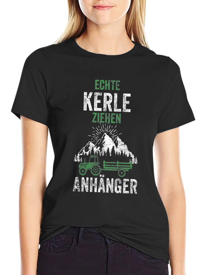 Camiseta Negra: Echte Kerle Ziehen Anhänger