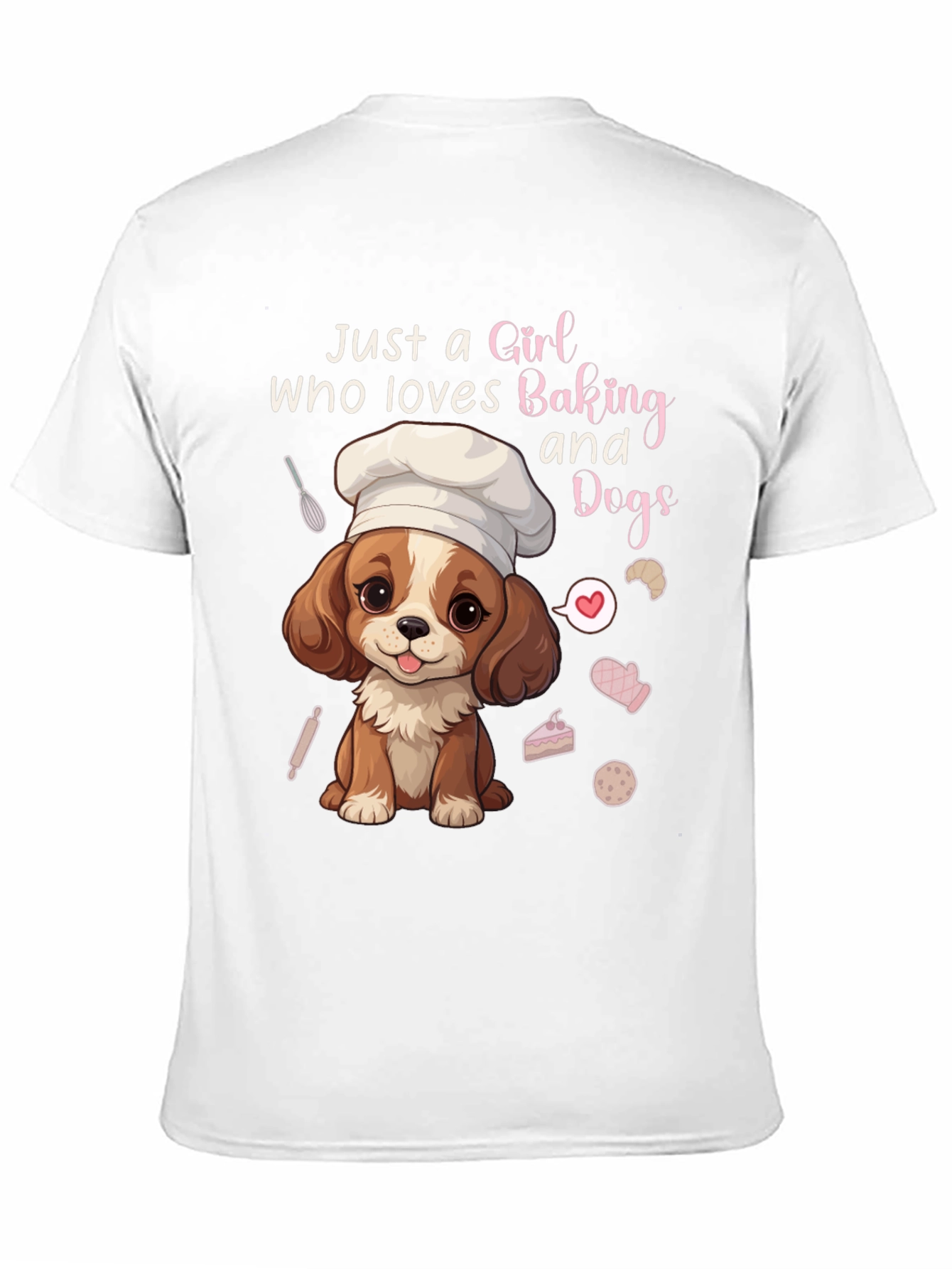 Camiseta Negra Amo Hornear y los Perros