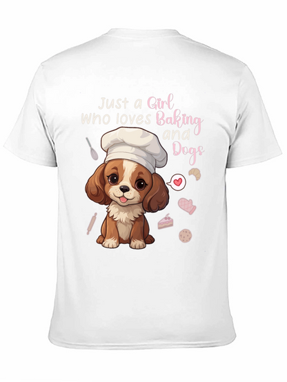 Camiseta Negra Amo Hornear y los Perros