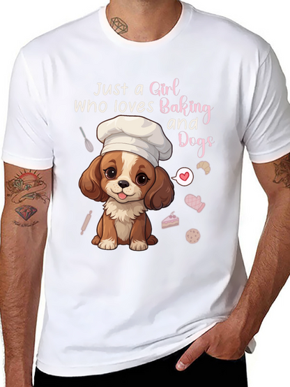 Camiseta Negra Amo Hornear y los Perros