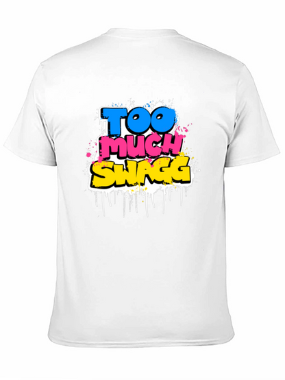 Camiseta Negra con Estampado Too Much Swagg