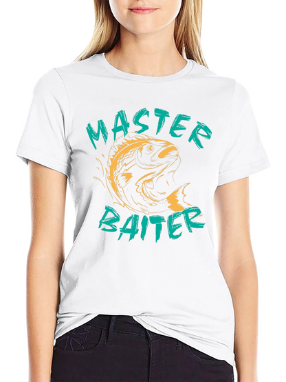 Camiseta Negra Master Baiter para Pescadores