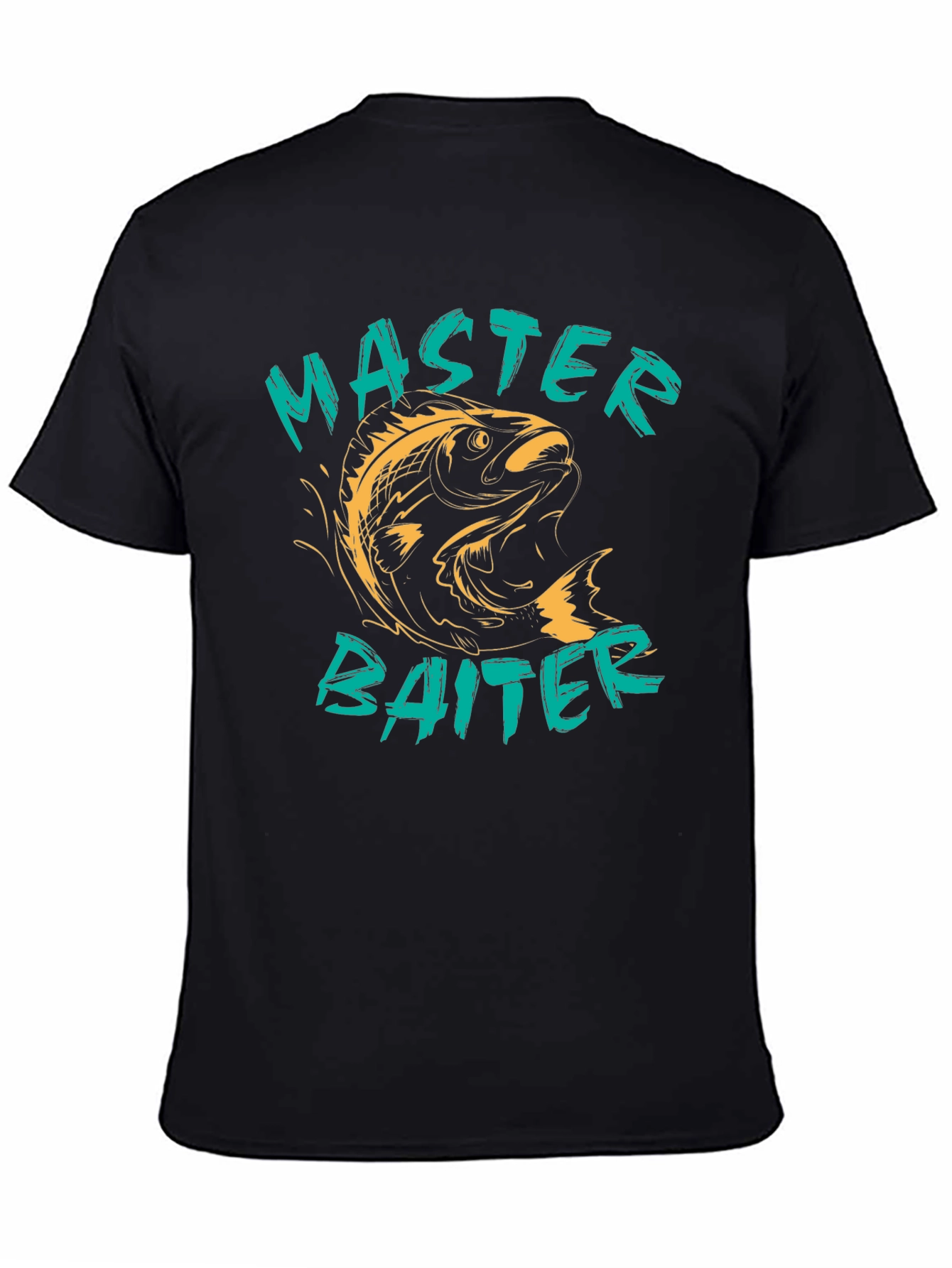 Camiseta Negra Master Baiter para Pescadores