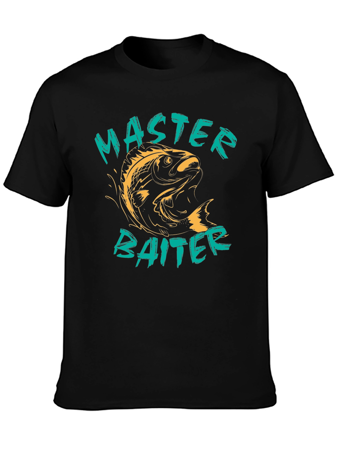 Camiseta Negra Master Baiter para Pescadores