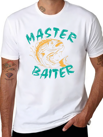 Camiseta Negra Master Baiter para Pescadores