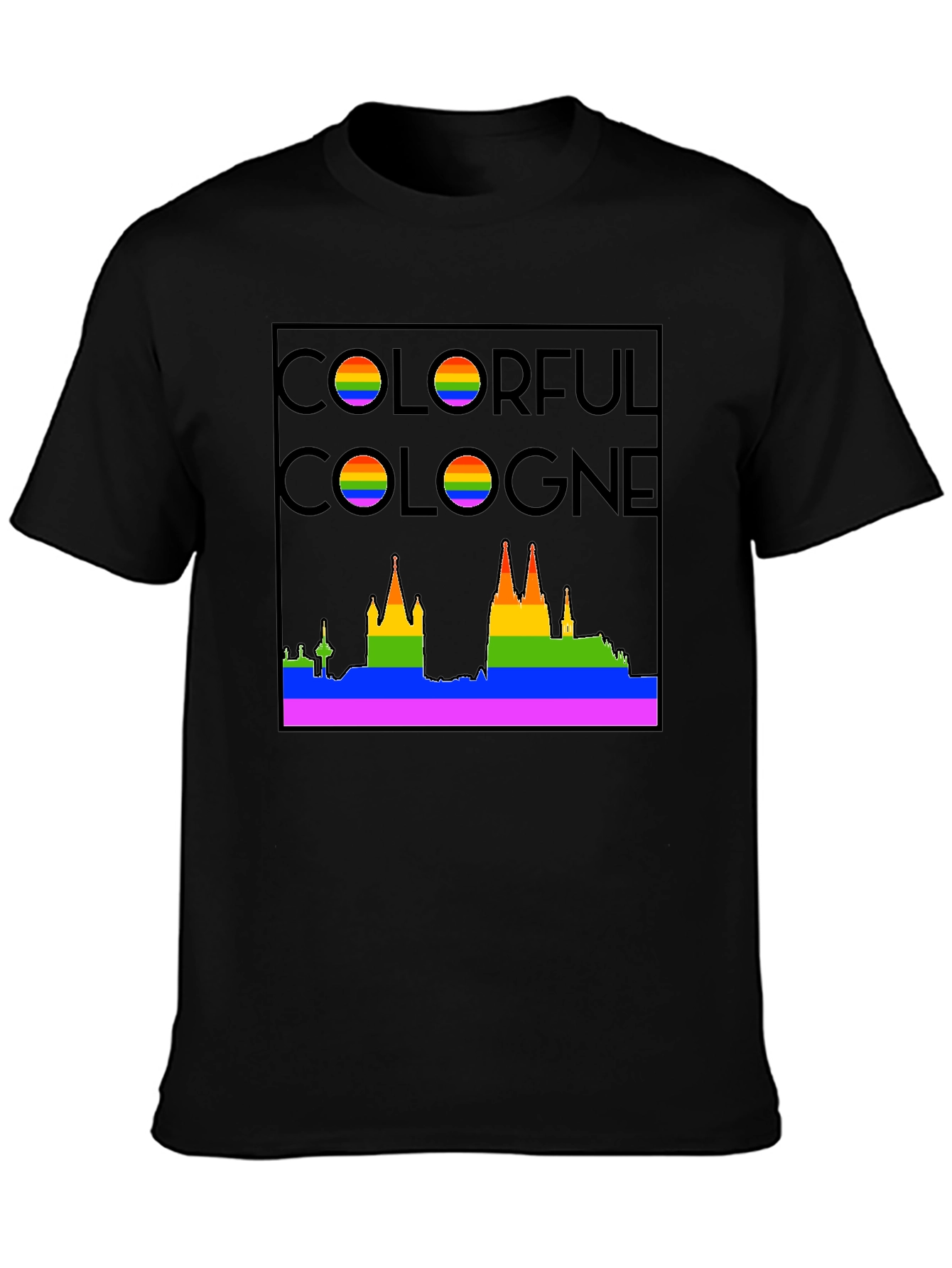 Camiseta Negra Colonia Orgullo LGBT