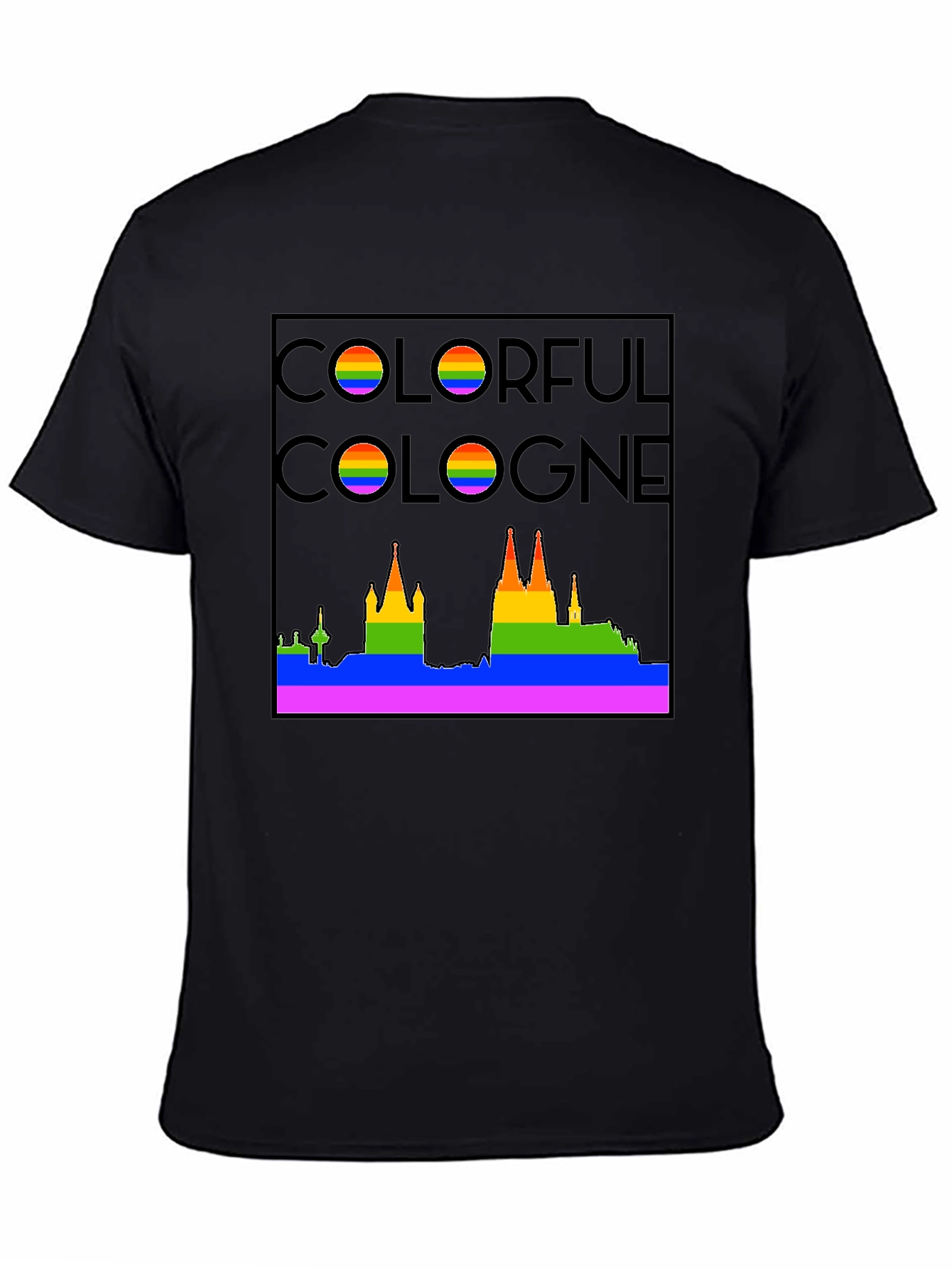 Camiseta Negra Colonia Orgullo LGBT