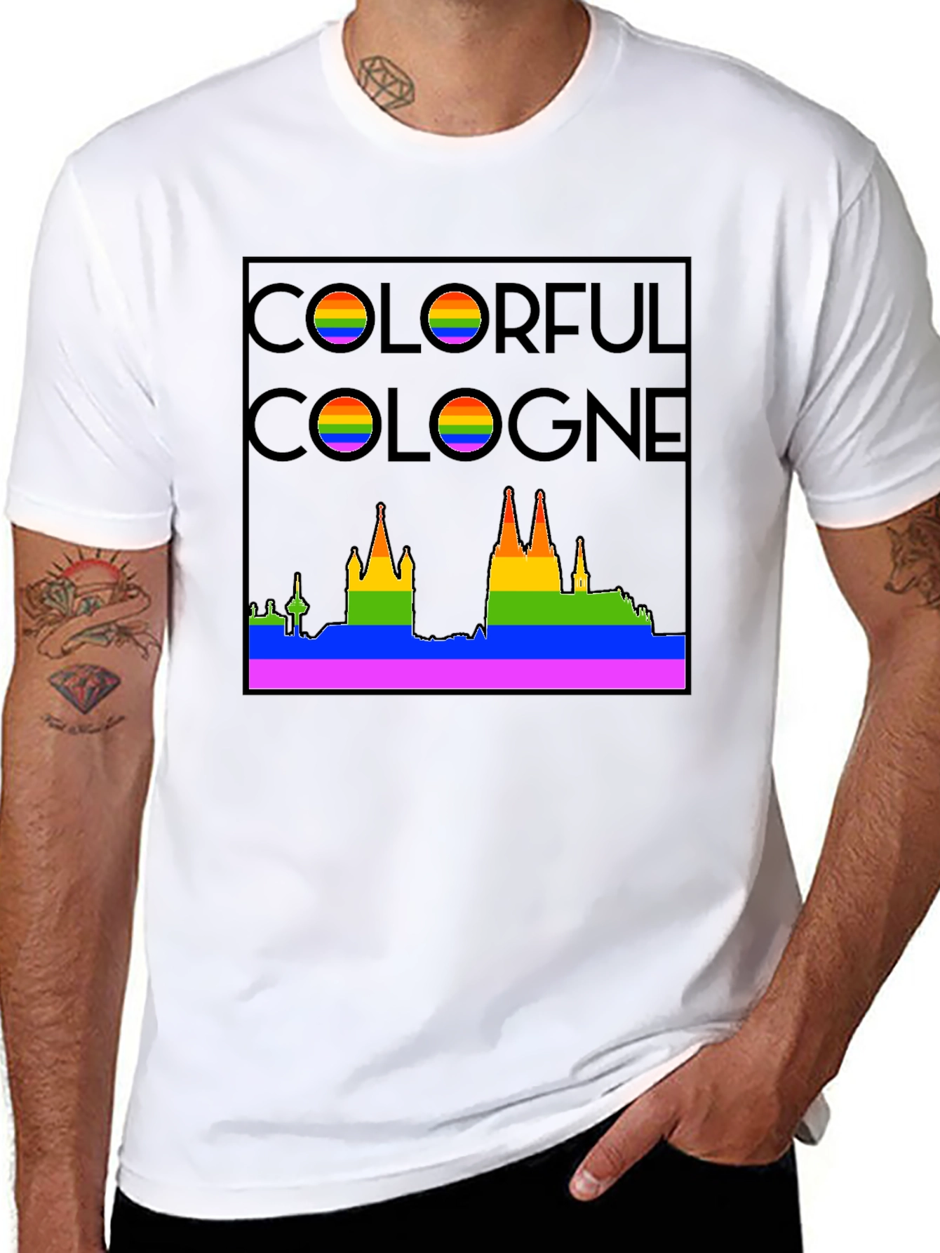 Camiseta Negra Colonia Orgullo LGBT