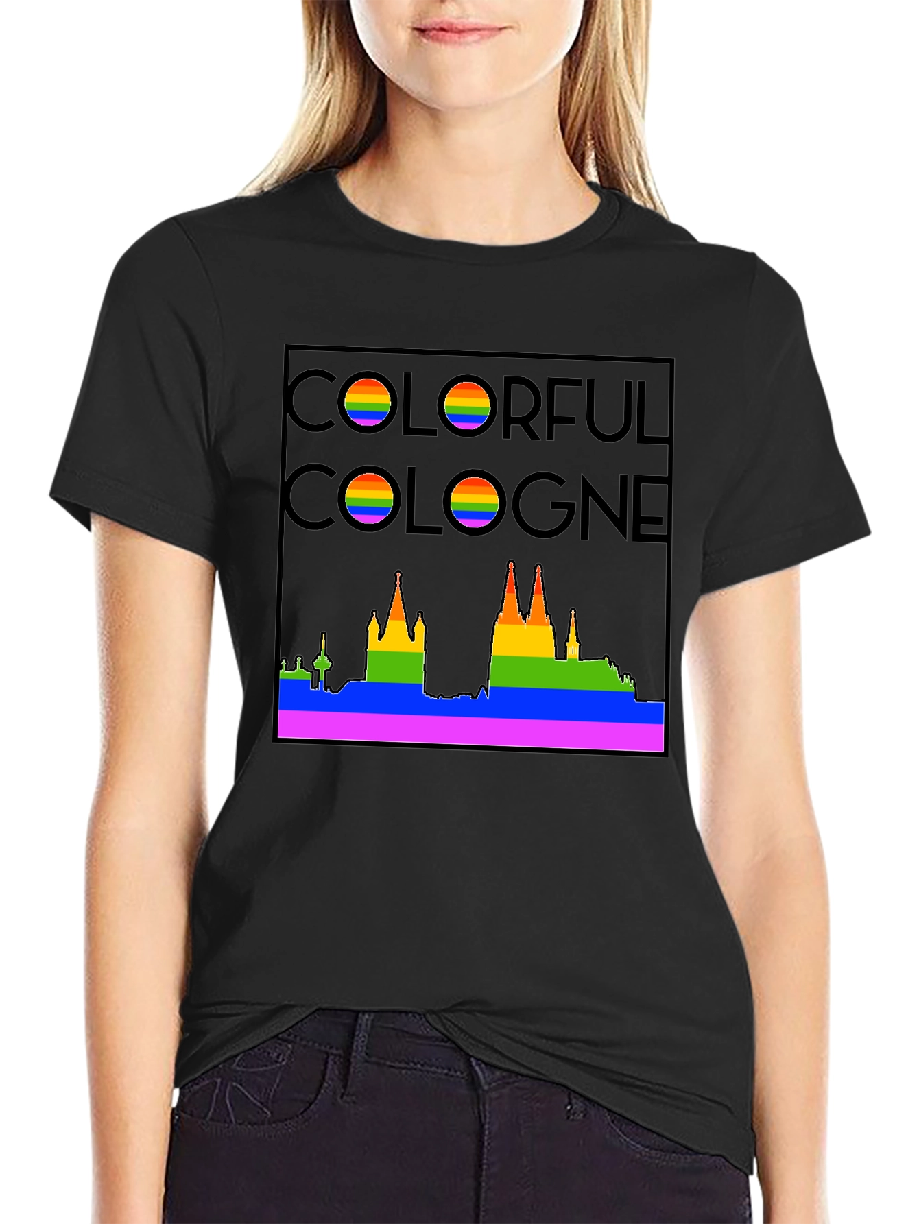 Camiseta Negra Colonia Orgullo LGBT