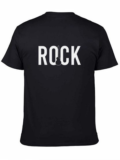 Camiseta Negra Rock con Diseño de Guitarra