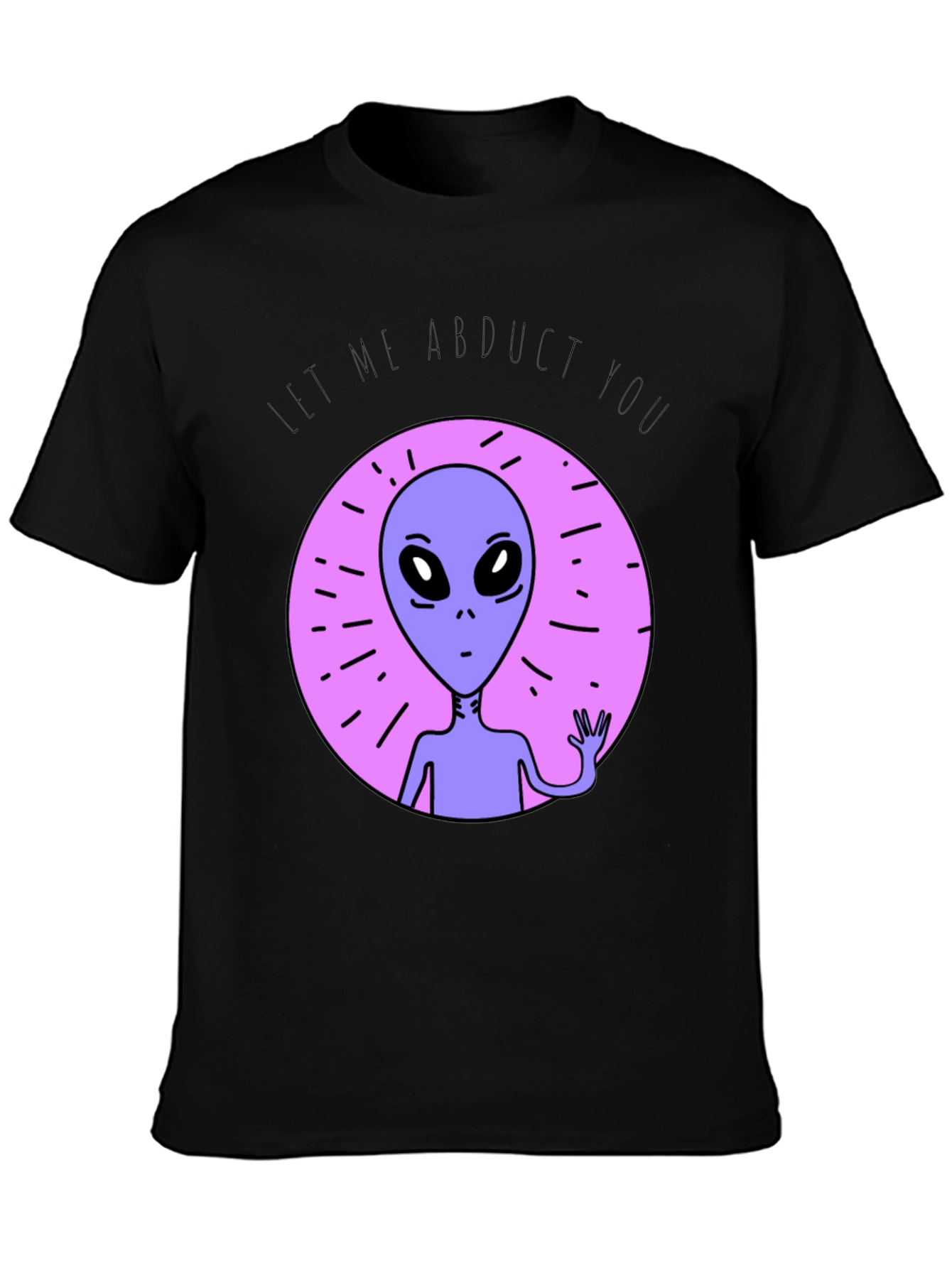 Camiseta Negra con Alienígena Déjame Abducirte
