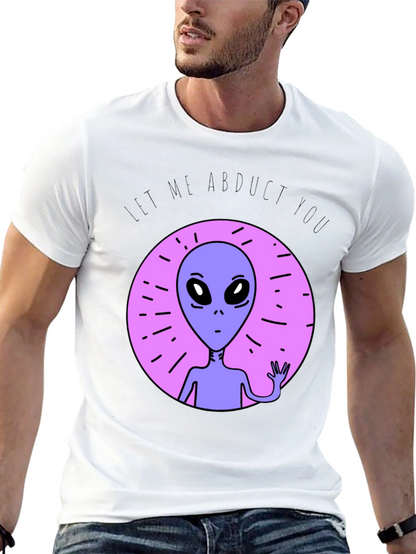 Camiseta Negra con Alienígena Déjame Abducirte