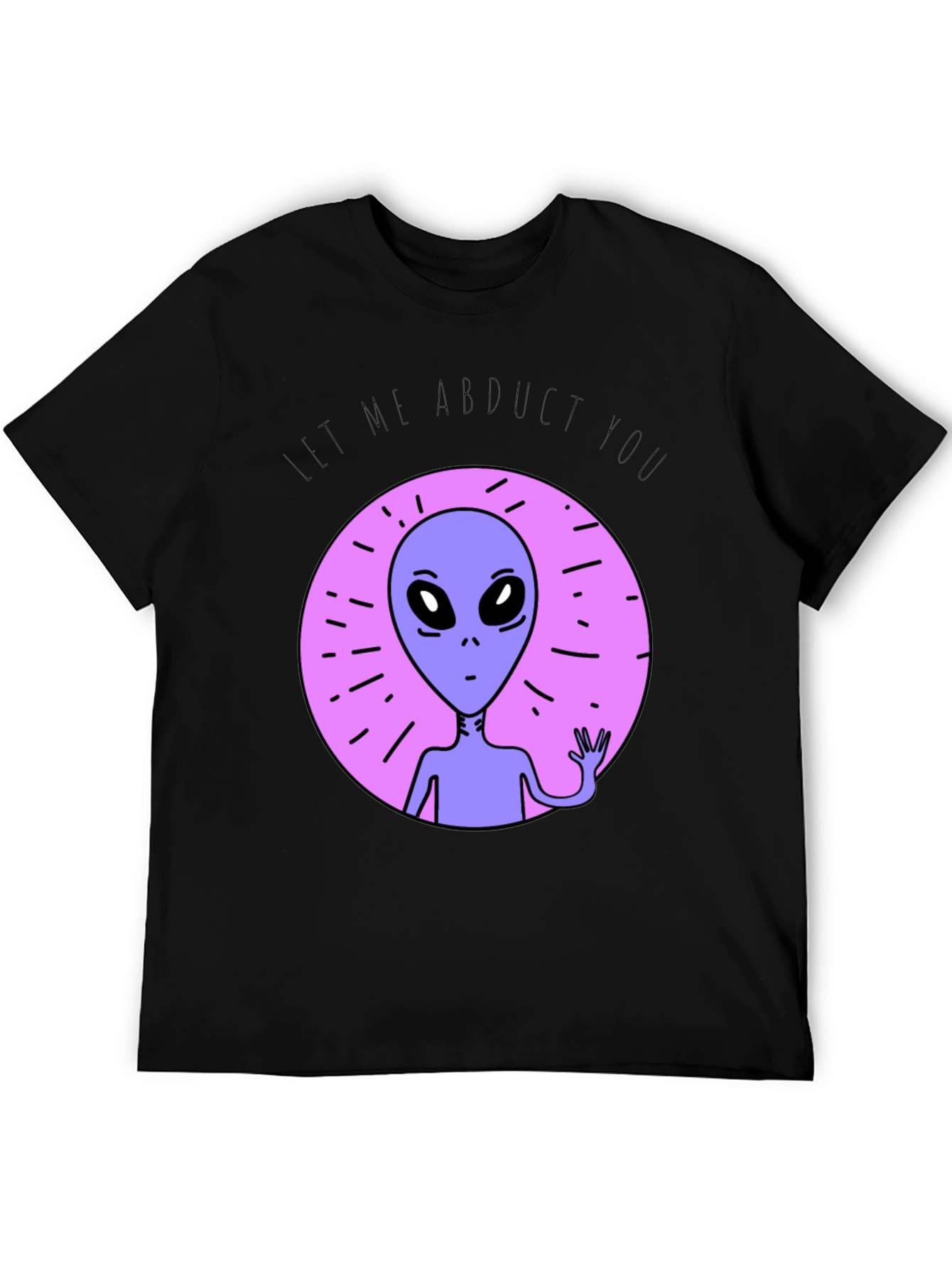 Camiseta Negra con Alienígena Déjame Abducirte