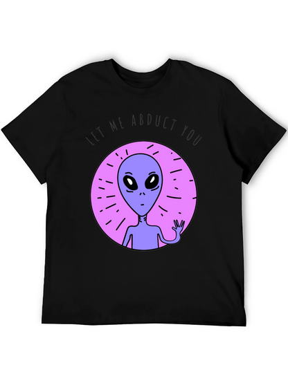 Camiseta Negra con Alienígena Déjame Abducirte