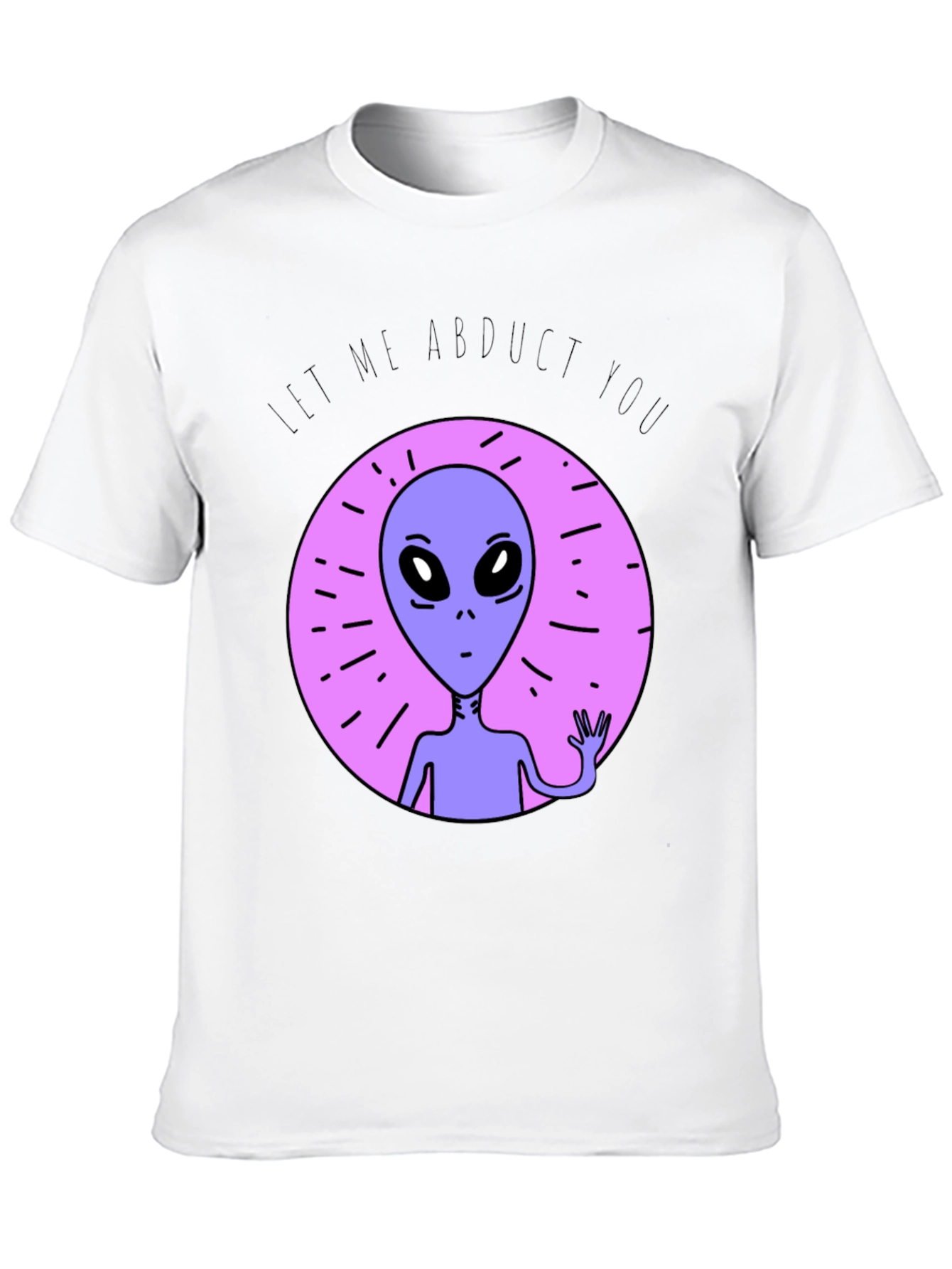 Camiseta Negra con Alienígena Déjame Abducirte
