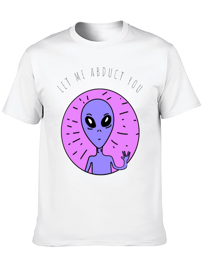 Camiseta Negra con Alienígena Déjame Abducirte