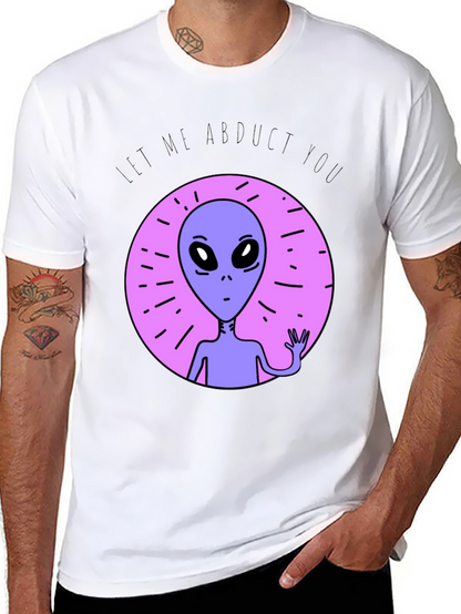 Camiseta Negra con Alienígena Déjame Abducirte