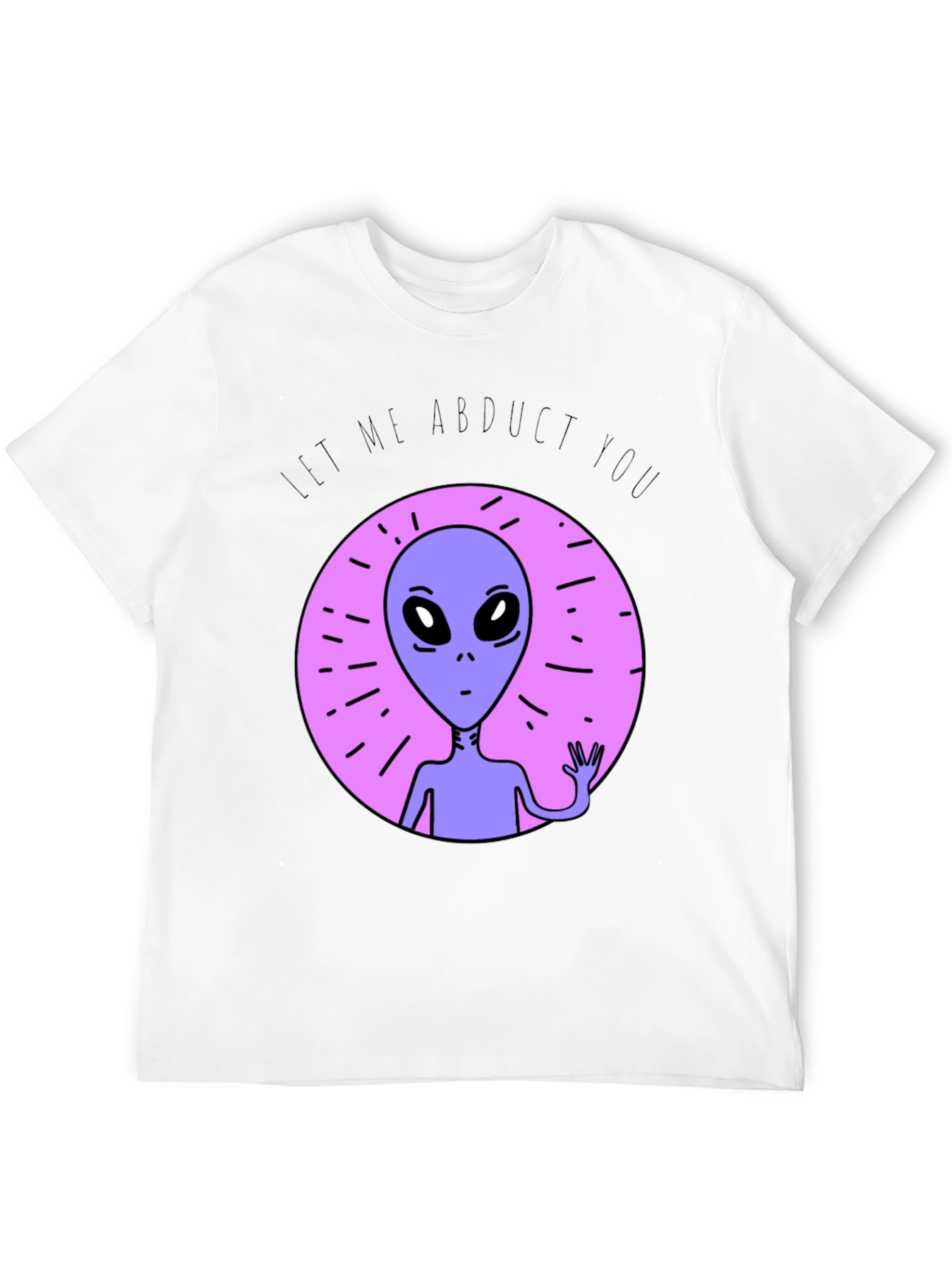 Camiseta Negra con Alienígena Déjame Abducirte