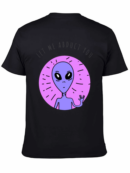 Camiseta Negra con Alienígena Déjame Abducirte