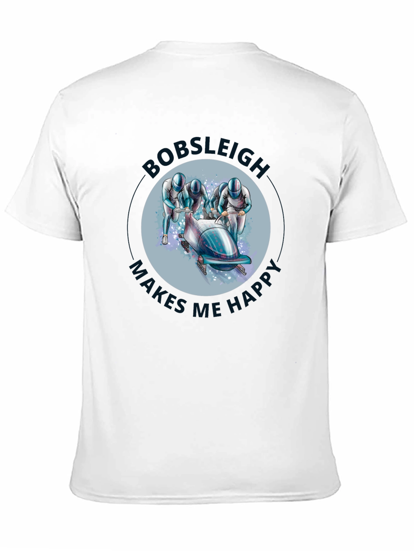 Camiseta Negra Bobsleigh Makes Me Happy