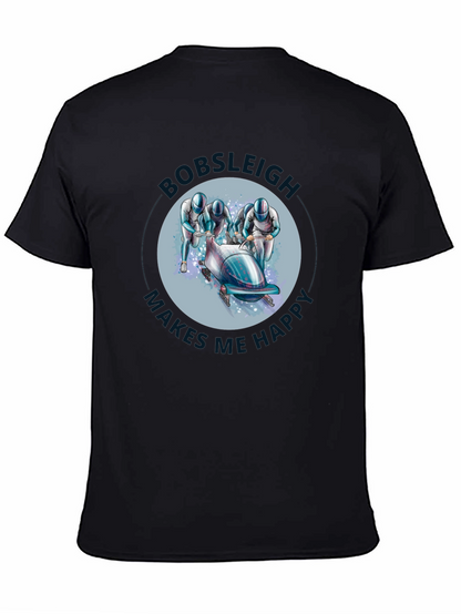 Camiseta Negra Bobsleigh Makes Me Happy