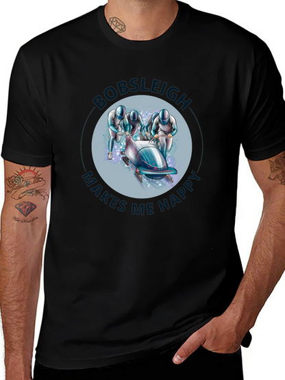 Camiseta Negra Bobsleigh Makes Me Happy