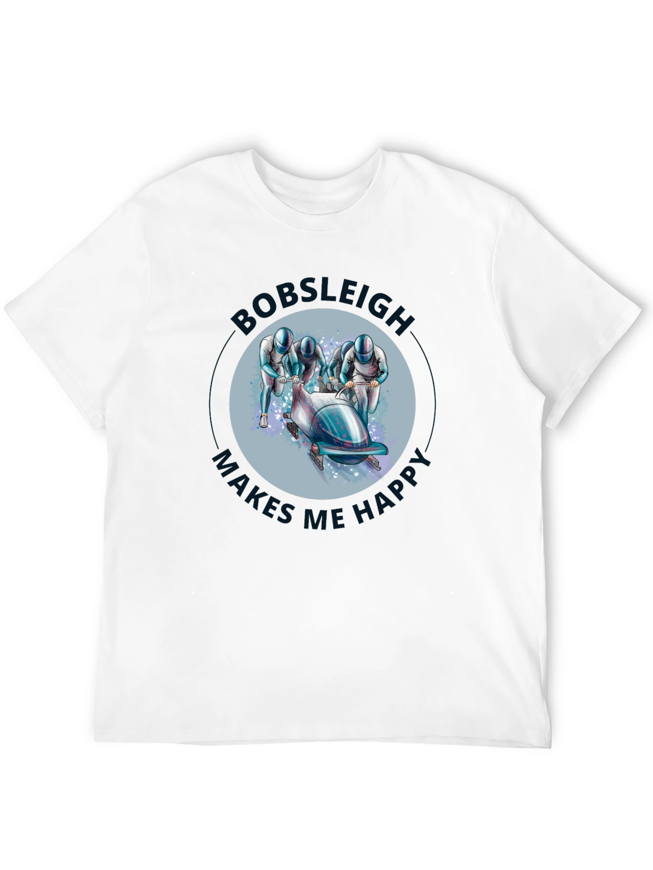 Camiseta Negra Bobsleigh Makes Me Happy